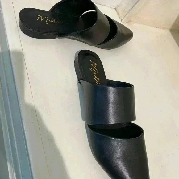 Matisse Women’s Leather Black Flat Slip On Pointed Miles 8M great condition - Picture 8 of 9